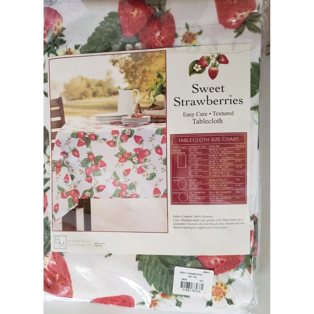 Textured Printed Fabric Tablecloth,60